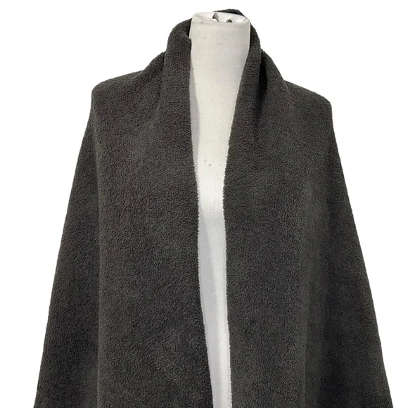 Barefoot Dreams Cozychic Womens Blanket Wrap One Size Carbon Gray - Picture 6 of 13